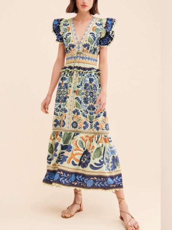 FARM Rio Dresses & Skirts - Farm Rio Ocean Tapestry Maxi Dress XL